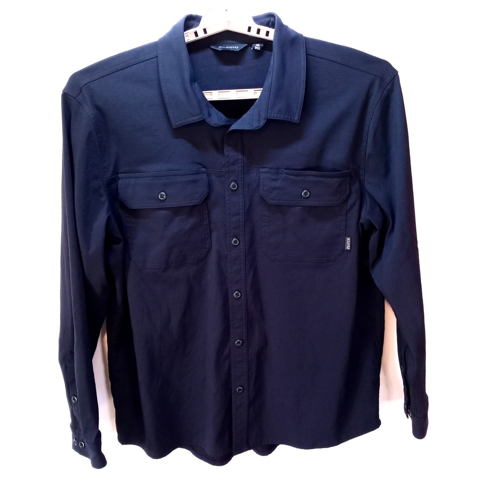 Kuiu Motive Workgrade Men's Long Sleeve Shirt, XXL, Navy Blue